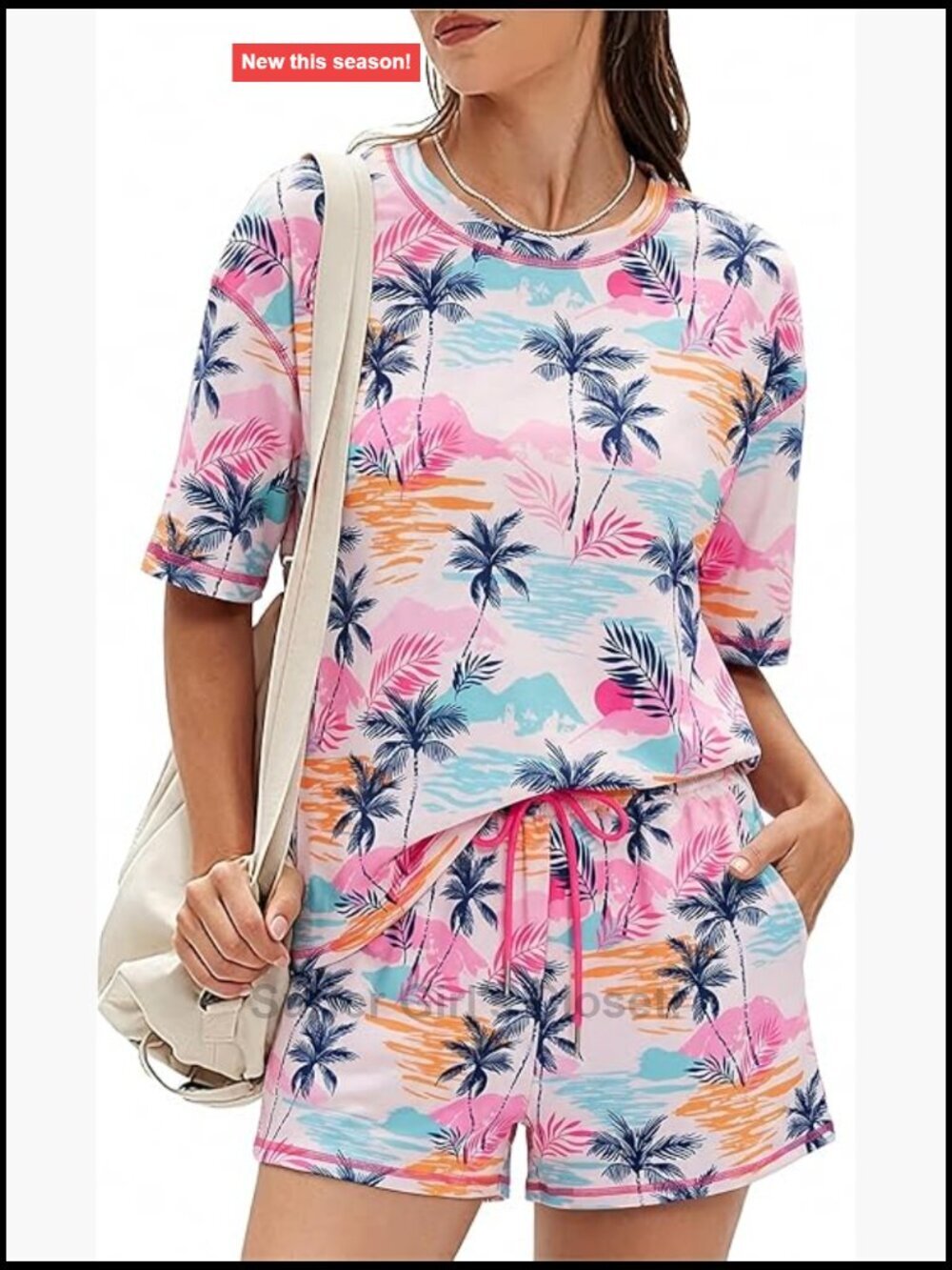 2 Piece Hawaiian Short Set for Women Casual Summer Vacation Outfit